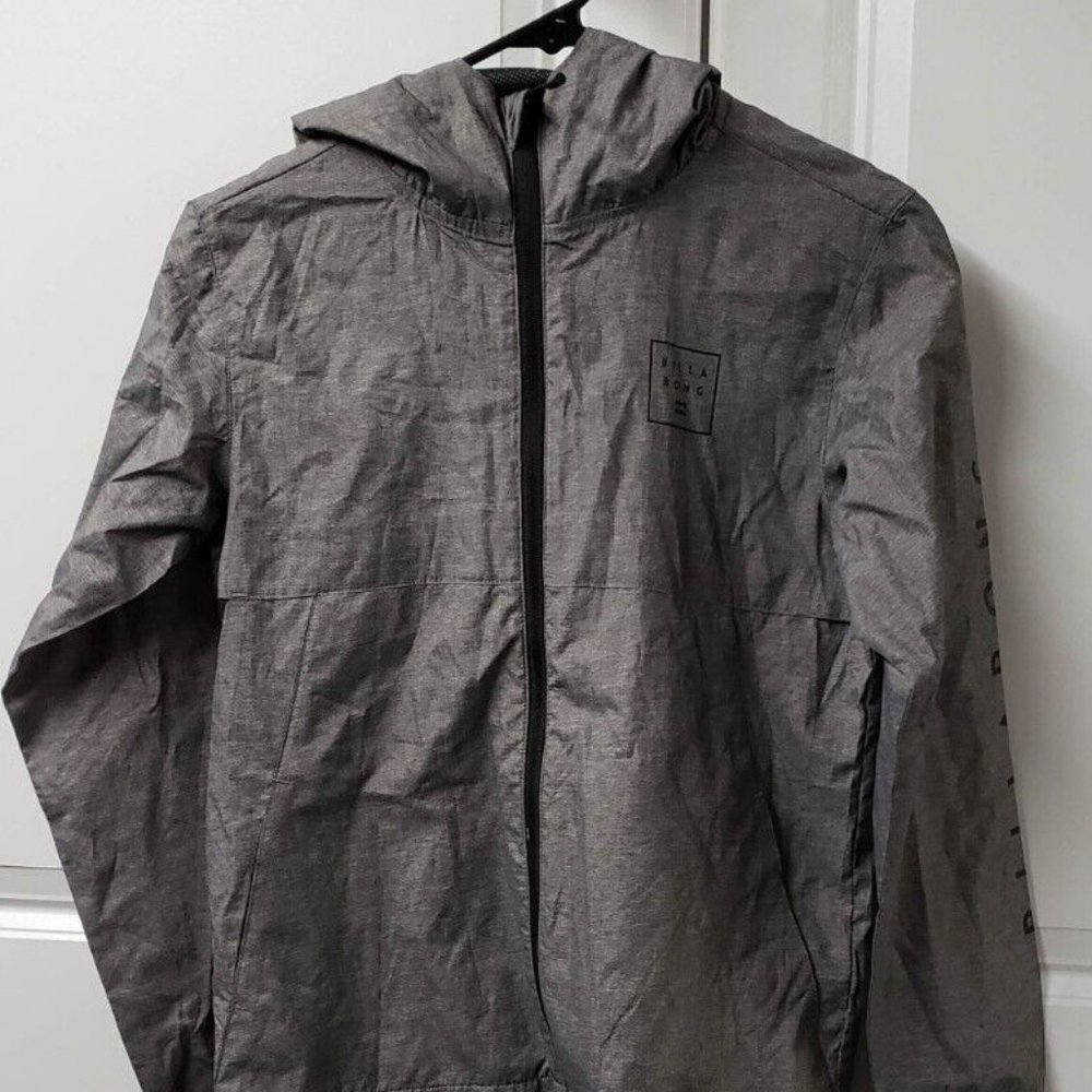 Billabong Boys Transport Jacket Size: Medium Full Zip Hooded Windbreaker